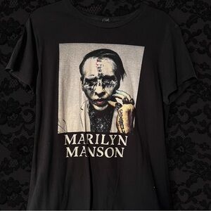 Hot Topic Black Marilyn Manson Tee